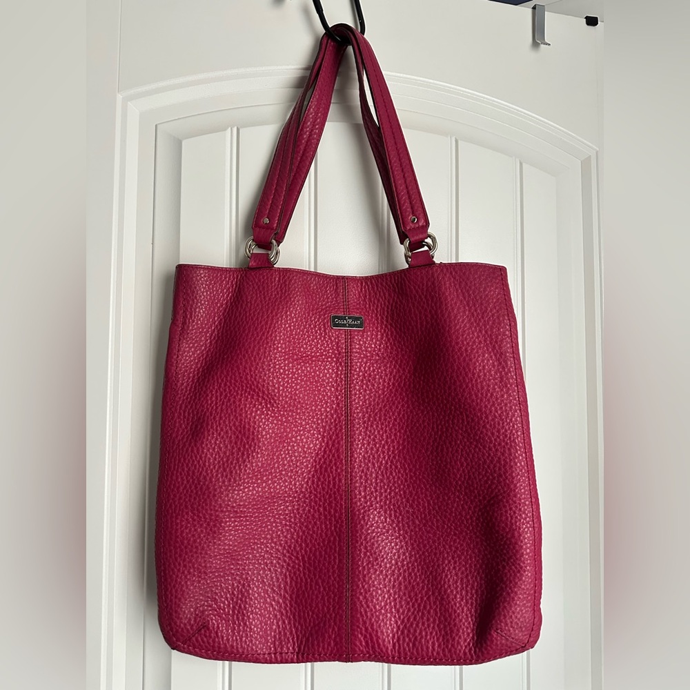 Cole Haan Fuchsia Textured Tote